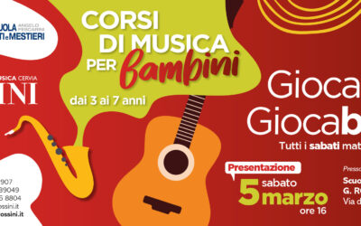 Sabato prossimo presentazione dei corsi di musica per i più piccoli